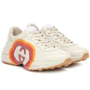 GUCCI Rhyton GG logo leather sneakers trainers